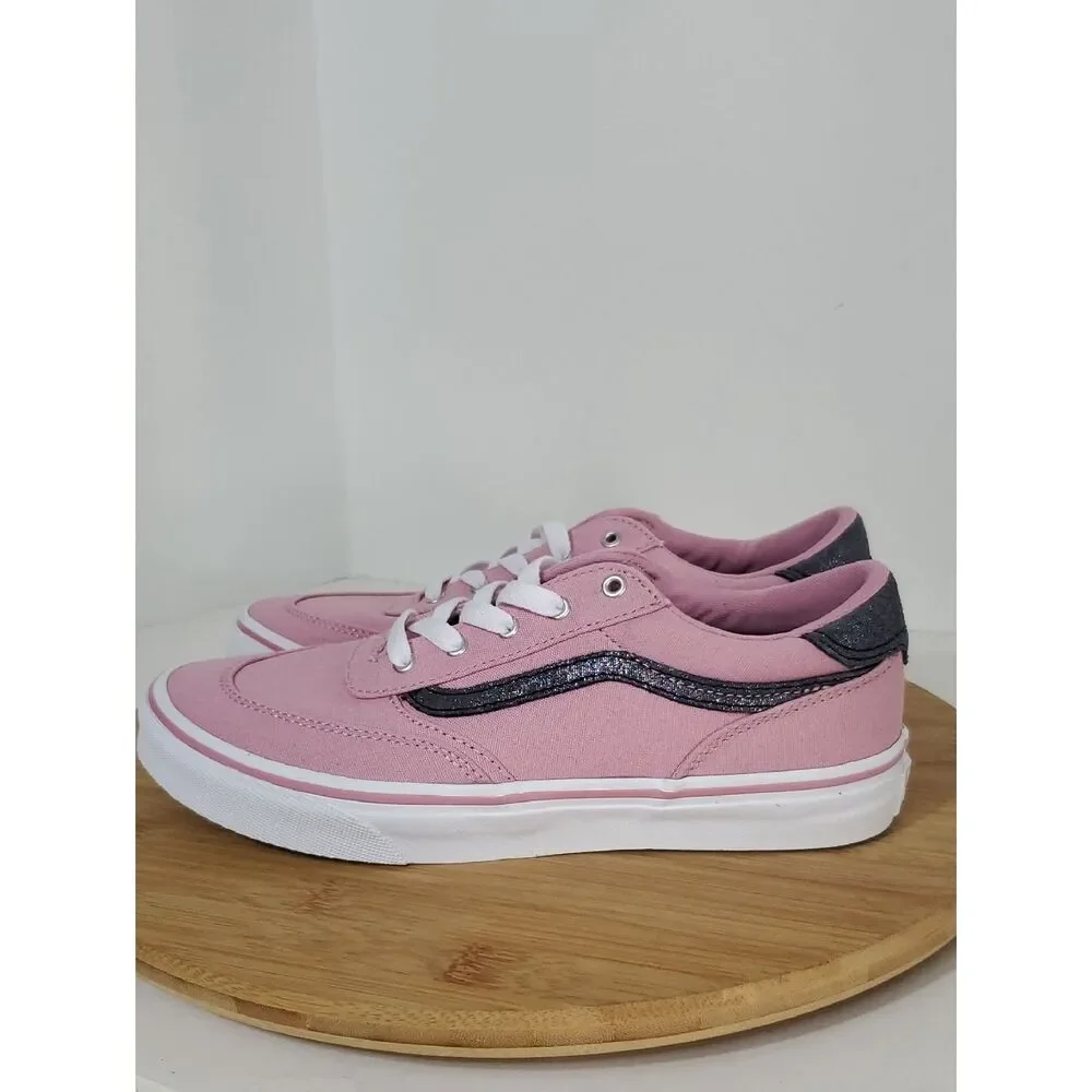 Vans Brooklyn Lifestyle Kid's Sneakers Shimmer Pink Size 6 Big Kid NIB